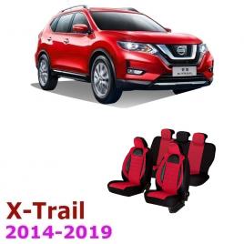 Set huse scaune dedicate Nissan X-TRAIL T32 2014-2019  cu insertii de piele ecologica