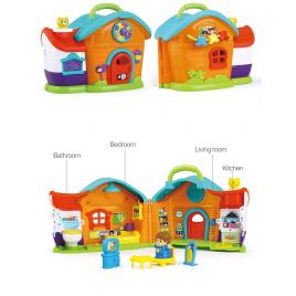 Set Casuta cu Papusa si Accesorii Hola Toys cu Lumini si Sunete