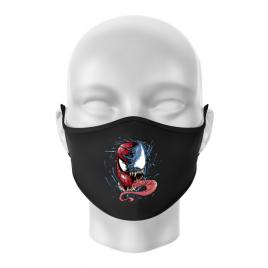 Masca personalizata reutilizabila venom vs spiderman negru
