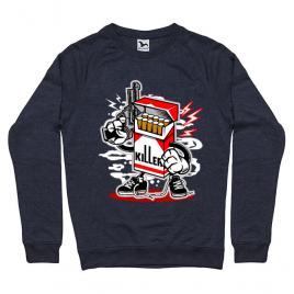 Bluza adler barbat cigarette killer denim inchis
