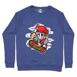 Bluza adler barbat killer skater albastru melanj