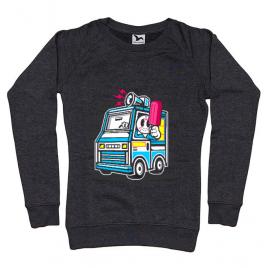 Bluza adler dama ice cream truck negru melanj
