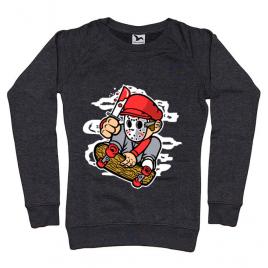 Bluza adler dama killer skater negru melanj