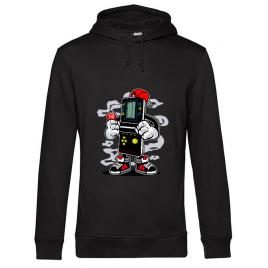 Hoodie barbat cu gluga brick gamers negru