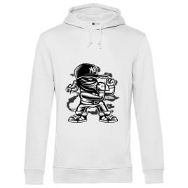Hoodie barbat cu gluga fighter alb