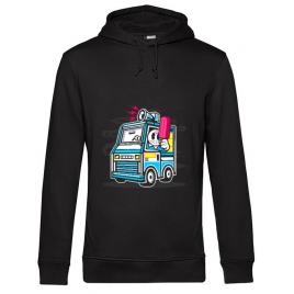 Hoodie barbat cu gluga ice cream truck negru