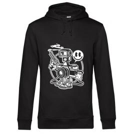 Hoodie barbat cu gluga shooter negru