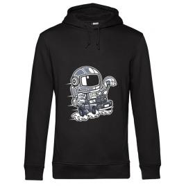 Hoodie barbat cu gluga space racer negru