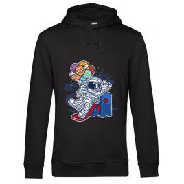 Hoodie barbat cu gluga space slider negru
