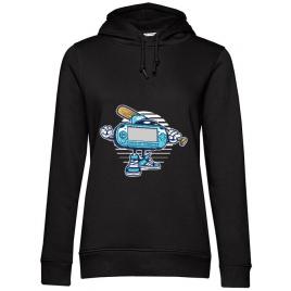 Hoodie dama cu gluga game on negru