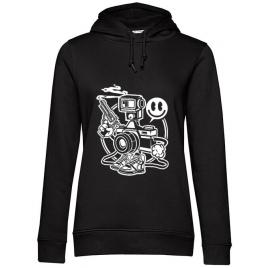 Hoodie dama cu gluga shooter negru
