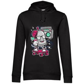 Hoodie dama cu gluga street bomber negru