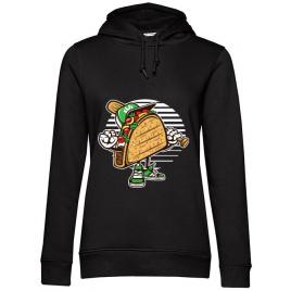 Hoodie dama cu gluga taco negru