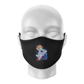 Masca personalizata reutilizabila space slider negru