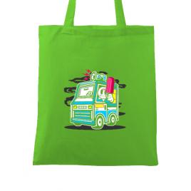 Sacosa din panza ice cream truck verde mar