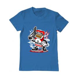 Tricou adler barbat cigarette killer albastru azuriu