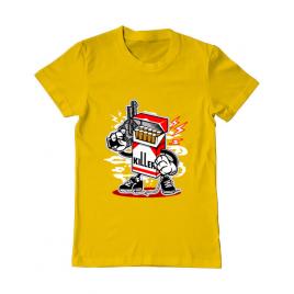 Tricou adler barbat cigarette killer galben