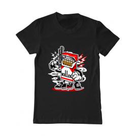 Tricou adler barbat cigarette killer negru
