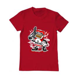 Tricou adler barbat cigarette killer rosu