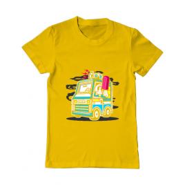 Tricou adler barbat ice cream truck galben