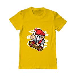 Tricou adler barbat killer skater galben