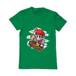 Tricou adler barbat killer skater verde mediu