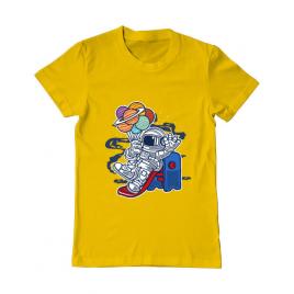 Tricou adler barbat space slider galben