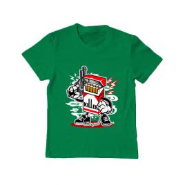 Tricou adler copil cigarette killer verde mediu