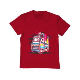Tricou adler copil ice cream truck rosu