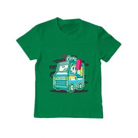 Tricou adler copil ice cream truck verde mediu
