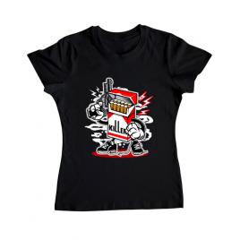 Tricou adler dama cigarette killer negru