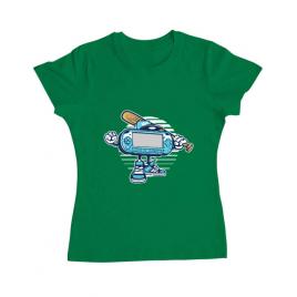 Tricou adler dama game on verde mediu