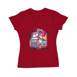 Tricou adler dama ice cream truck rosu