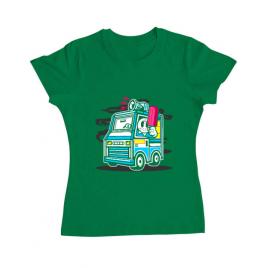 Tricou adler dama ice cream truck verde mediu
