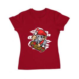 Tricou adler dama killer skater rosu