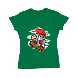 Tricou adler dama killer skater verde mediu