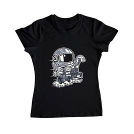 Tricou adler dama space racer negru