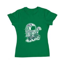 Tricou adler dama space racer verde mediu