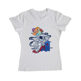 Tricou adler dama space slider alb