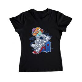Tricou adler dama space slider negru
