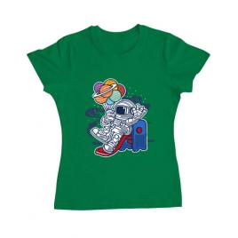 Tricou adler dama space slider verde mediu