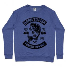 Bluza adler barbat born to fish albastru melanj