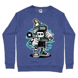 Bluza adler barbat game on 2 albastru melanj