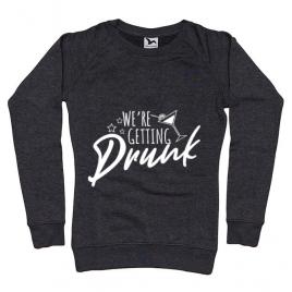 Bluza petrecerea burlacitelor adler we are getting drunk negru melanj