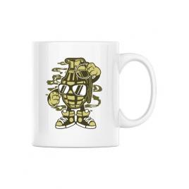 Cana personalizata grenade alb