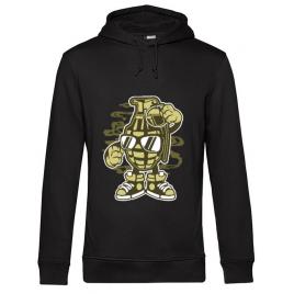 Hoodie barbat cu gluga grenade negru