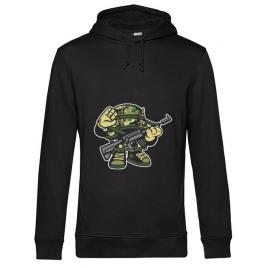 Hoodie barbat cu gluga soldier negru