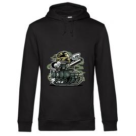 Hoodie barbat cu gluga war tank negru