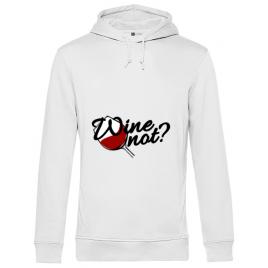 Hoodie barbat cu gluga wine not alb