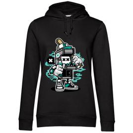 Hoodie dama cu gluga game on 2 negru